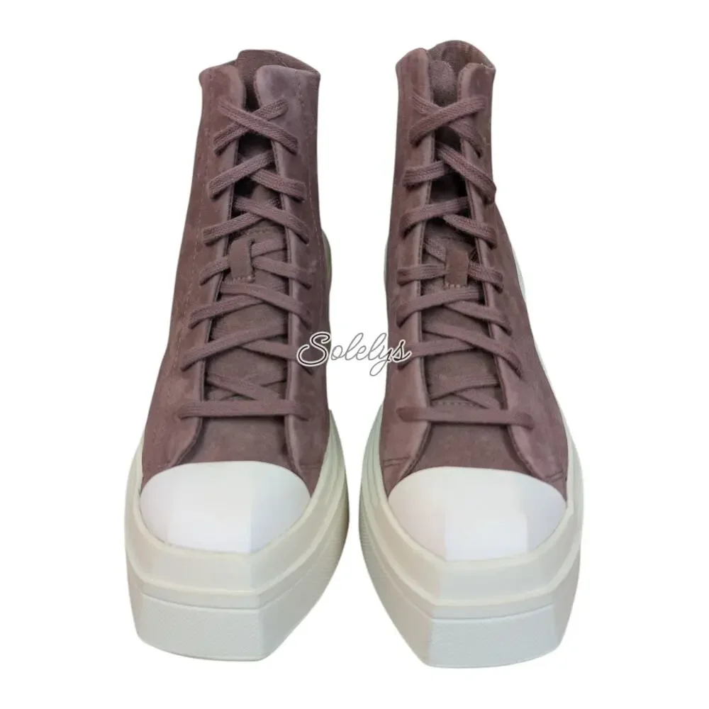 Converse Chuck 70 De Luxe Wedge Platform Suede Nubuck Bear Nap Miso Brown 7.5